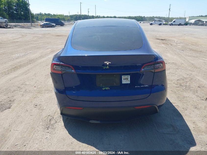 2023 Tesla Model Y Awd/Long Range Dual Motor All-Wheel Drive VIN: 7SAYGDEE1PA030579 Lot: 40183425