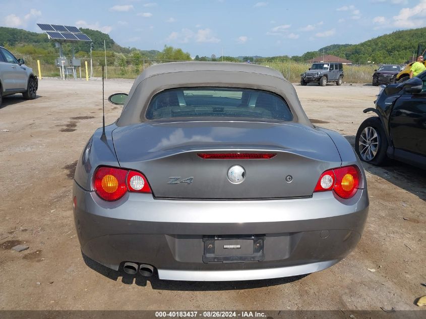 2004 BMW Z4 3.0I VIN: 4USBT53594LT25359 Lot: 40183437