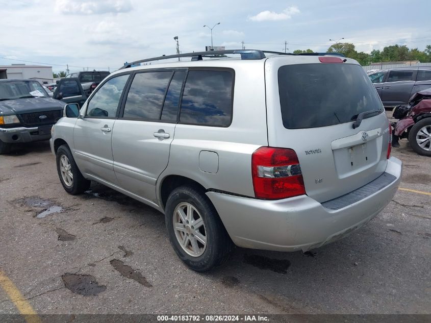 2007 Toyota Highlander V6 VIN: JTEGP21AX70139782 Lot: 40183792