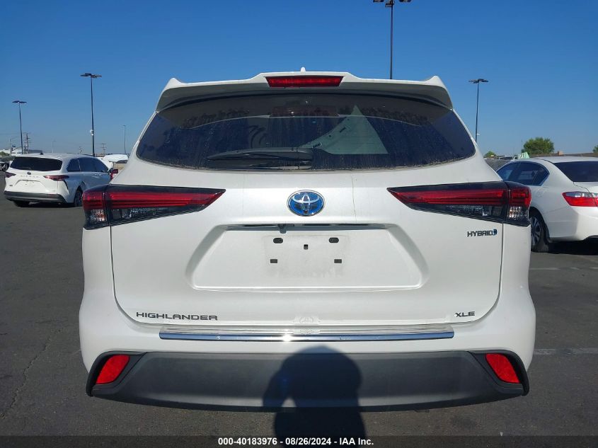 2022 Toyota Highlander Hybrid Xle VIN: 5TDHBRCH0NS555649 Lot: 40183976