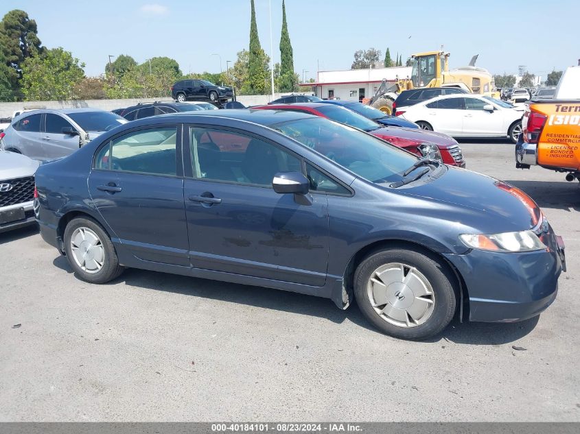 2006 Honda Civic Hybrid VIN: JHMFA36276S011347 Lot: 40184101