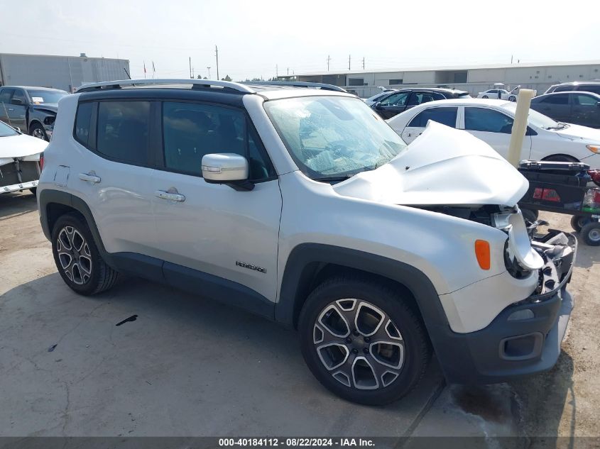 2016 Jeep Renegade Limited VIN: ZACCJADT2GPC82926 Lot: 40184112