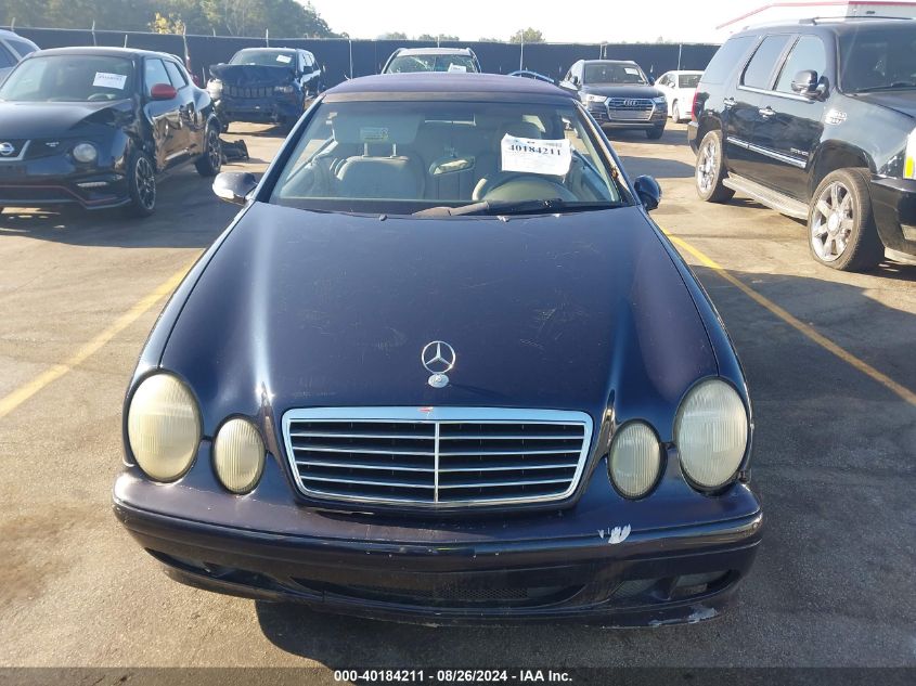 2003 Mercedes-Benz Clk 320 VIN: WDBLK65G93T143644 Lot: 40184211