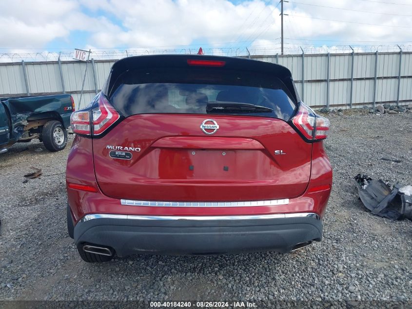 2018 Nissan Murano Sl VIN: 5N1AZ2MG9JN153585 Lot: 40184240