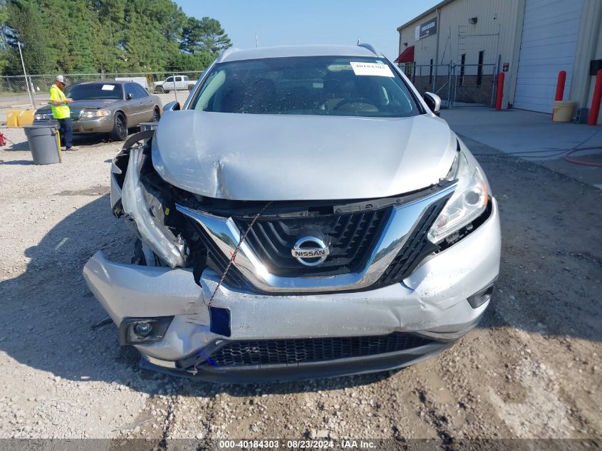 2016 Nissan Murano Sl VIN: 5N1AZ2MG5GN111472 Lot: 40184303