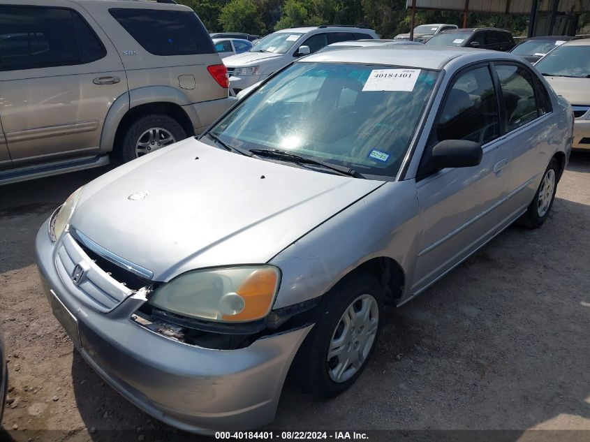 2002 Honda Civic Lx VIN: 1HGES16652L051000 Lot: 40184401