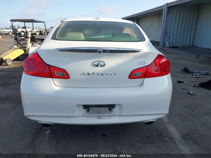 2012 Infiniti G25 Journey VIN: JN1DV6AP8CM701371 Lot: 40184476