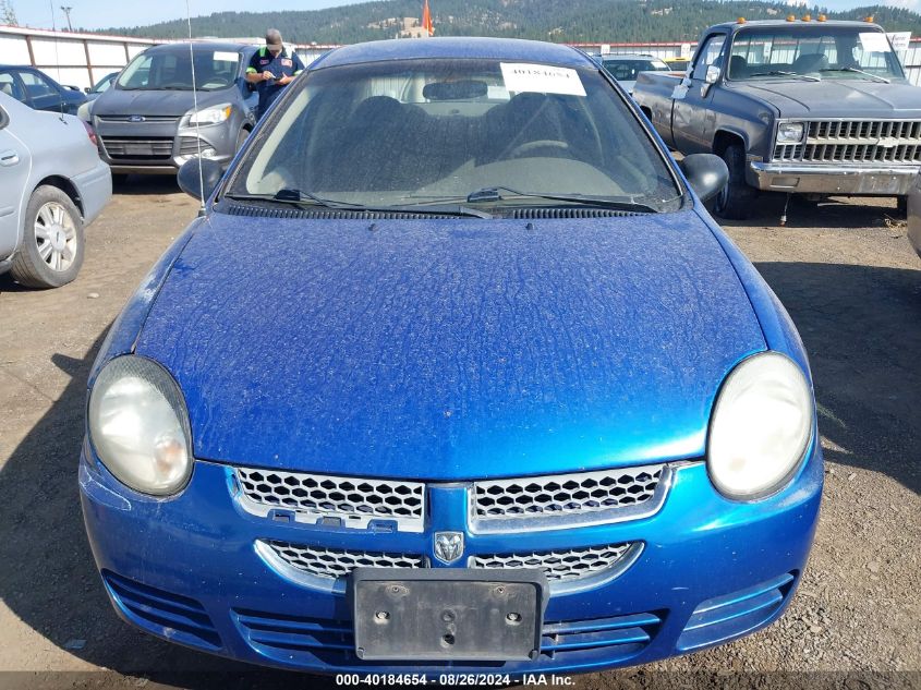 2005 Dodge Neon Sxt VIN: 1B3ES56C75D255406 Lot: 40184654