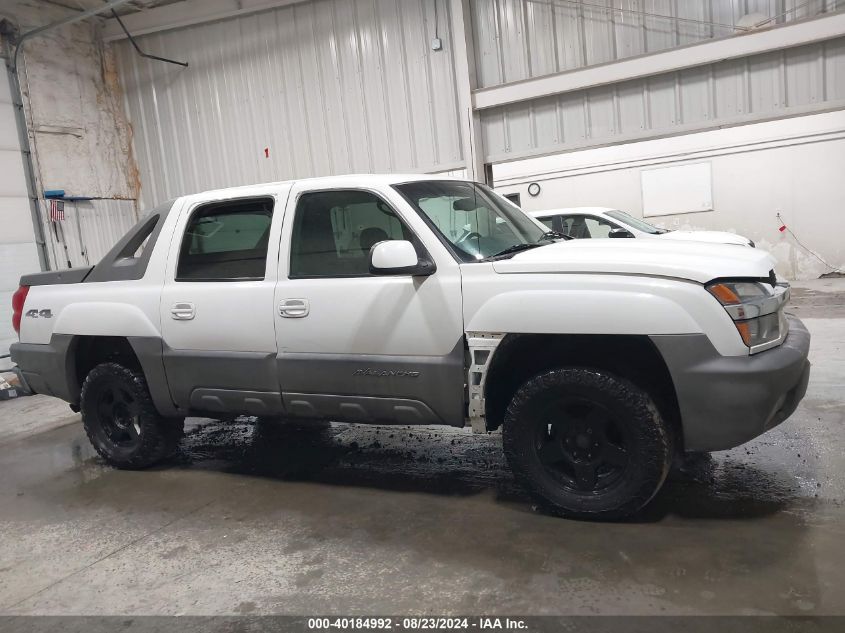 2002 Chevrolet Avalanche 1500 VIN: 3GNEK13T32G205491 Lot: 40184992