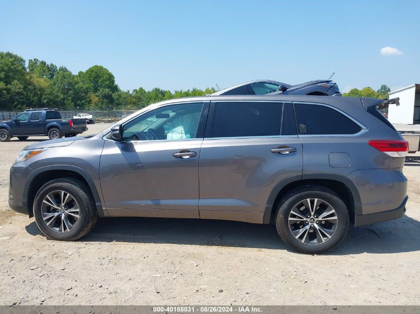 2018 Toyota Highlander Le Plus VIN: 5TDZZRFHXJS268244 Lot: 40185031