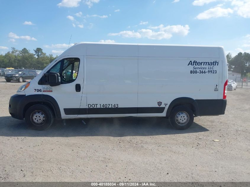 2019 Ram Promaster 3500 Cargo Van High Roof 159 Wb Ext VIN: 3C6URVJG1KE504199 Lot: 40185034