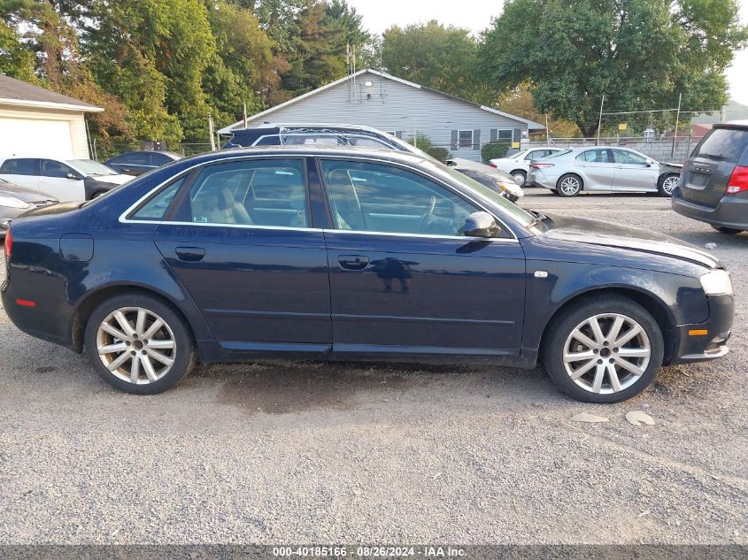 2008 Audi A4 2.0T VIN: WAUDF78E38A055800 Lot: 40185166