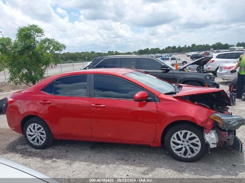 2019 Toyota Corolla Le VIN: 5YFBURHE1KP878188 Lot: 40185420