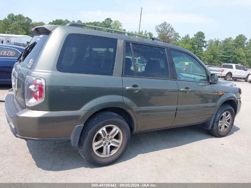 2006 Honda Pilot Ex-L VIN: 5FNYF18776B024363 Lot: 40185442