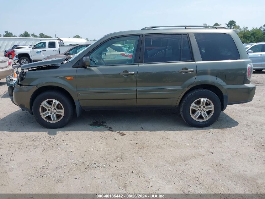 2006 Honda Pilot Ex-L VIN: 5FNYF18776B024363 Lot: 40185442