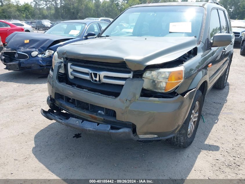 2006 Honda Pilot Ex-L VIN: 5FNYF18776B024363 Lot: 40185442