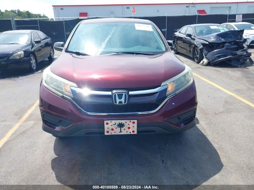 2015 Honda Cr-V Lx VIN: 2HKRM3H39FH546075 Lot: 40185589