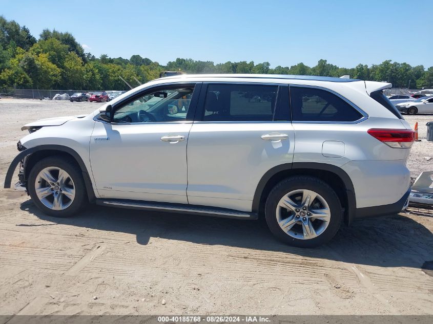 2018 Toyota Highlander Hybrid Limited VIN: 5TDDGRFH4JS042247 Lot: 40185768