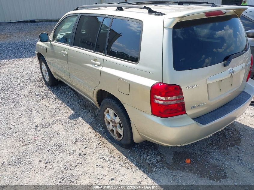 2001 Toyota Highlander V6 VIN: JTEHF21A110038208 Lot: 40185938