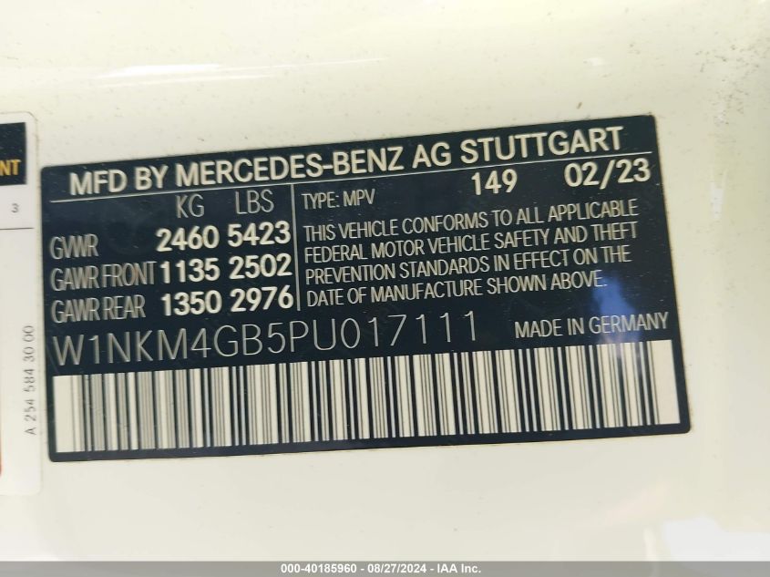 W1NKM4GB5PU017111 2023 Mercedes-Benz Glc 300 Suv