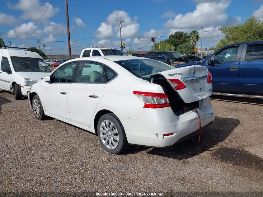 2013 Nissan Sentra S VIN: 3N1AB7AP3DL725560 Lot: 40186539