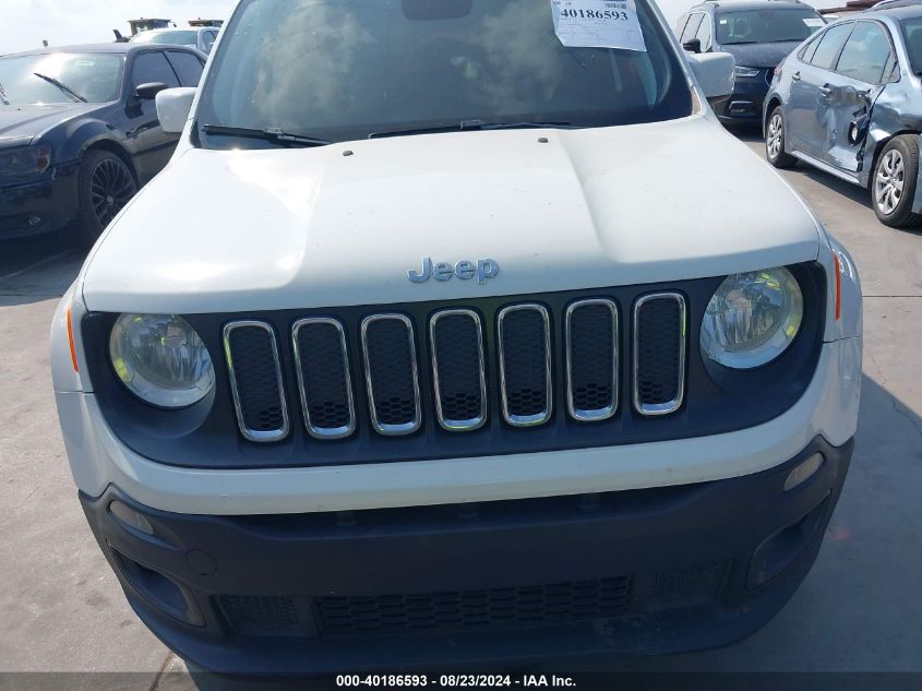 2018 Jeep Renegade Latitude Fwd VIN: ZACCJABB6JPG80187 Lot: 40186593