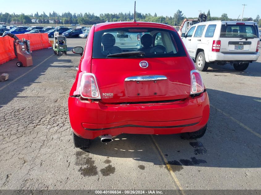 2013 Fiat 500 Pop VIN: 3C3CFFAR6DT623373 Lot: 40186634