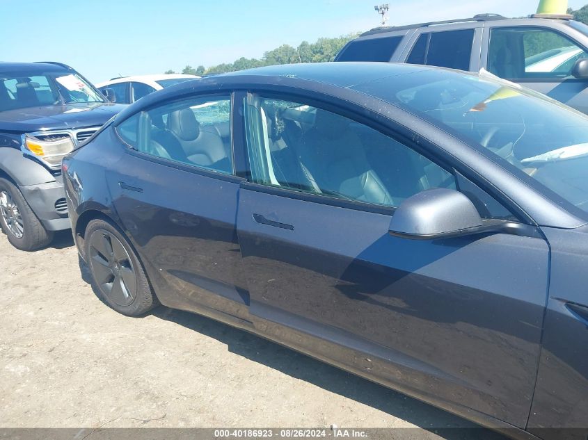 2021 Tesla Model 3 Standard Range Plus Rear-Wheel Drive VIN: 5YJ3E1EA3MF857605 Lot: 40186923