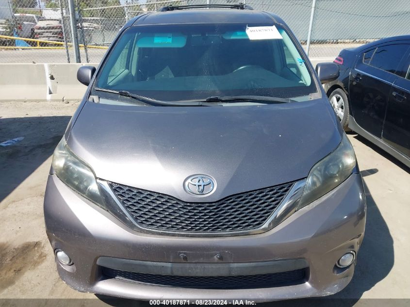 2012 Toyota Sienna Se 8 Passenger VIN: 5TDXK3DC3CS181255 Lot: 40187871