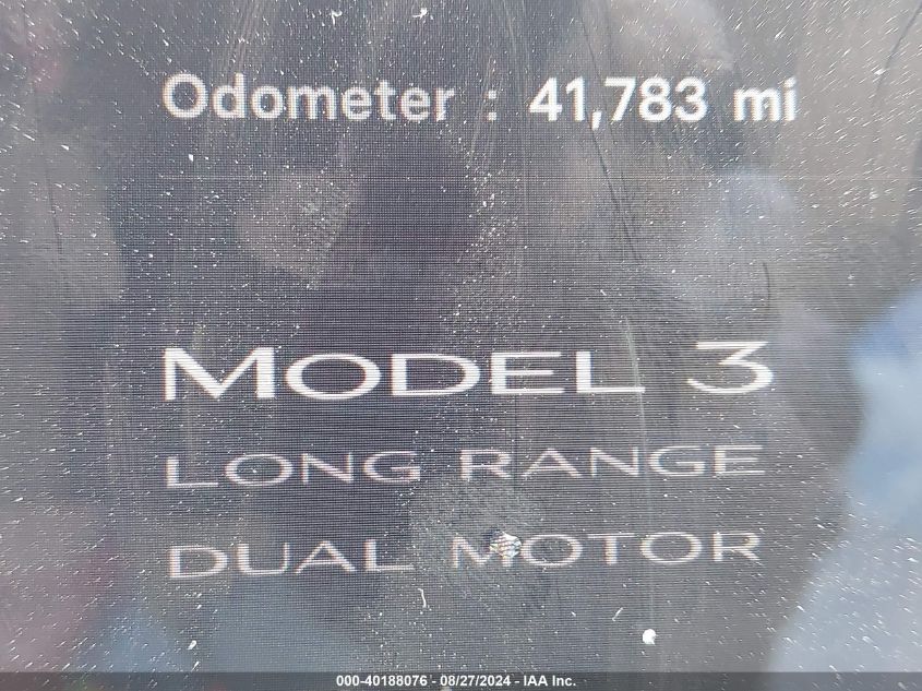 2019 TESLA MODEL 3 LONG RANGE/PERFORMANCE - 5YJ3E1EB8KF391451