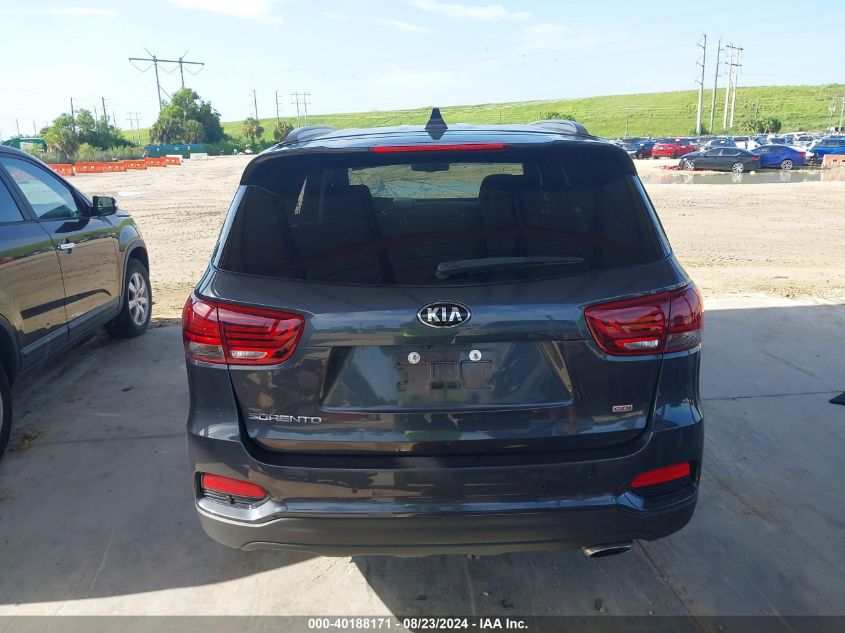 2019 Kia Sorento 2.4L Lx VIN: 5XYPG4A38KG526982 Lot: 40188171