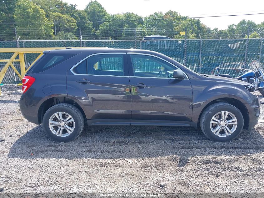 2016 Chevrolet Equinox Ls VIN: 2GNFLEEK3G6210528 Lot: 40188228