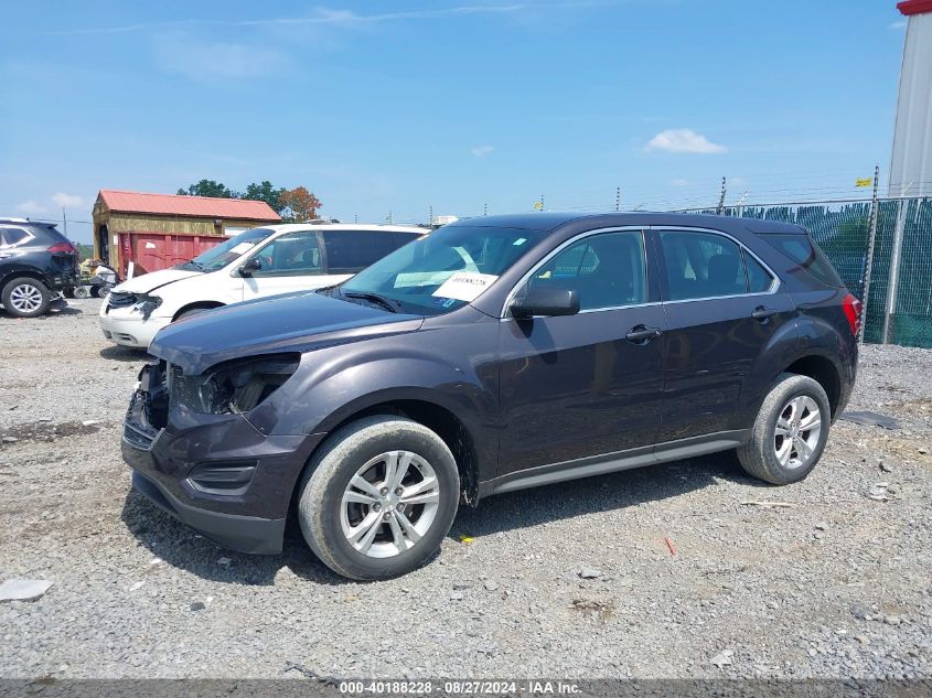 2016 Chevrolet Equinox Ls VIN: 2GNFLEEK3G6210528 Lot: 40188228