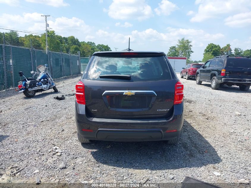 2016 Chevrolet Equinox Ls VIN: 2GNFLEEK3G6210528 Lot: 40188228