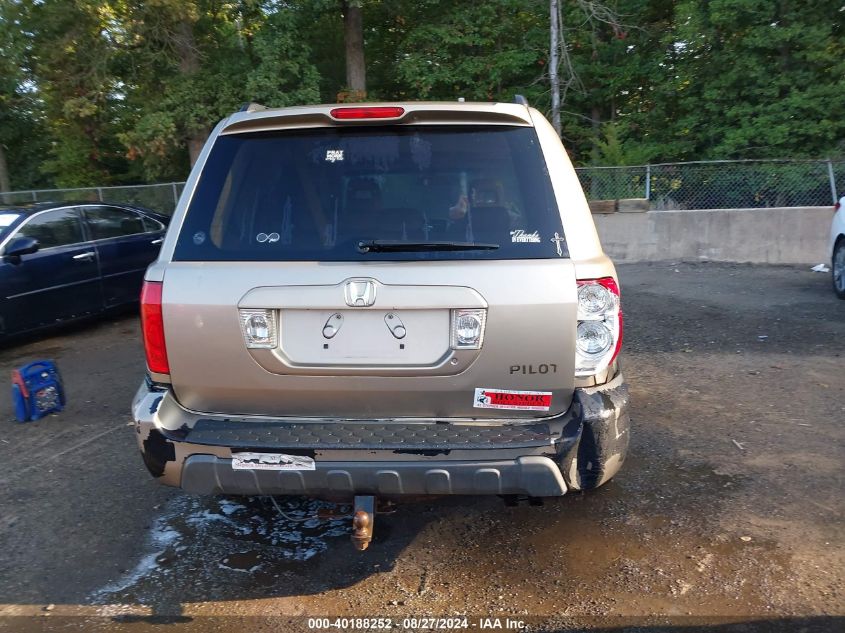 2005 Honda Pilot Ex-L VIN: 2HKYF18565H510127 Lot: 40188252