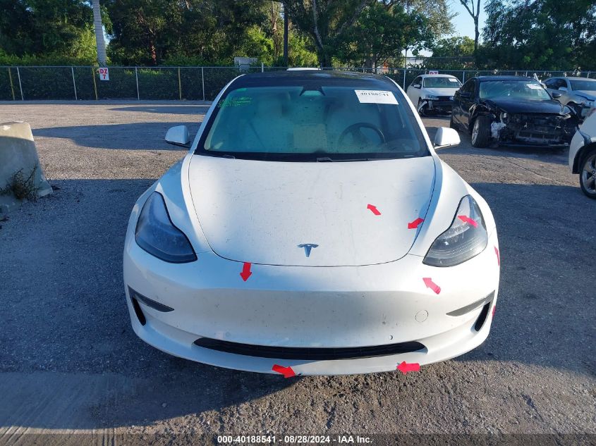 2021 Tesla Model 3 Standard Range Plus Rear-Wheel Drive VIN: 5YJ3E1EA2MF082438 Lot: 40188541