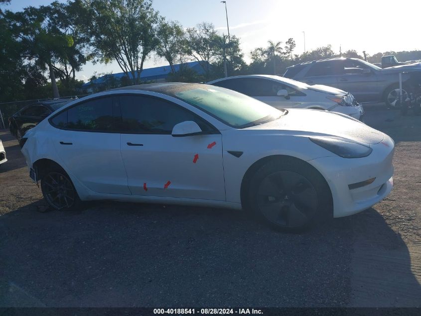 2021 Tesla Model 3 Standard Range Plus Rear-Wheel Drive VIN: 5YJ3E1EA2MF082438 Lot: 40188541