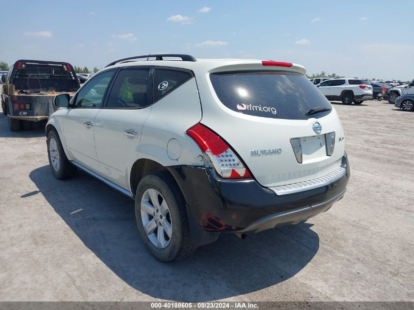 2007 Nissan Murano Sl VIN: JN8AZ08W07W614478 Lot: 40188605