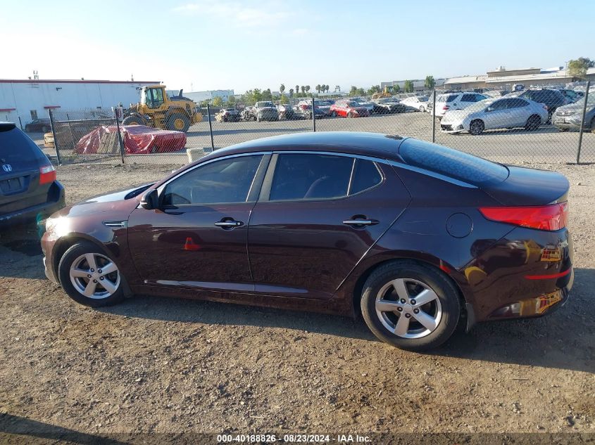 2014 Kia Optima Lx VIN: 5XXGM4A71EG337899 Lot: 40188826