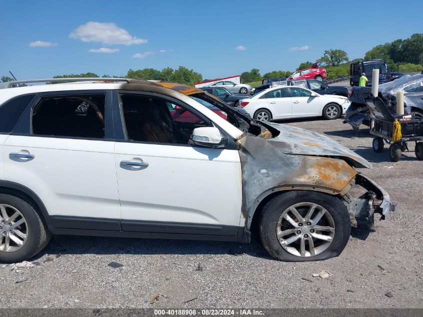 2015 Kia Sorento Lx VIN: 5XYKT3A69FG661906 Lot: 40188908