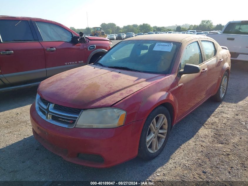 1C3CDZAG8CN287245 2012 Dodge Avenger Se