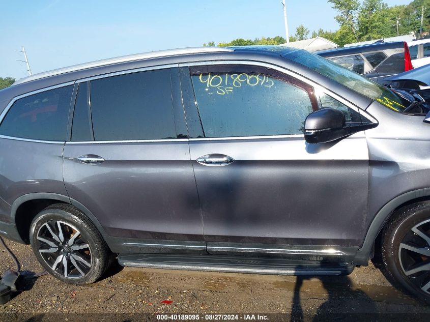 2019 Honda Pilot Touring VIN: 5FNYF6H92KB075021 Lot: 40189095