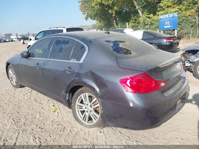 2011 Infiniti G37X VIN: JN1CV6AR5BM410290 Lot: 40189101