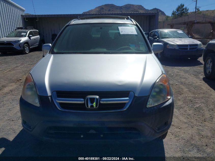 2002 Honda Cr-V Ex VIN: JHLRD78852C086800 Lot: 40189381