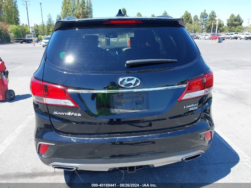 2017 Hyundai Santa Fe Limited Ultimate VIN: KM8SR4HF5HU217803 Lot: 40189441