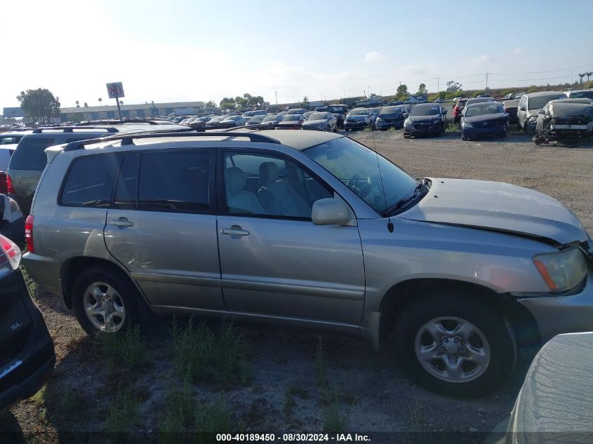 2002 Toyota Highlander VIN: JTEGD21A820026169 Lot: 40189450