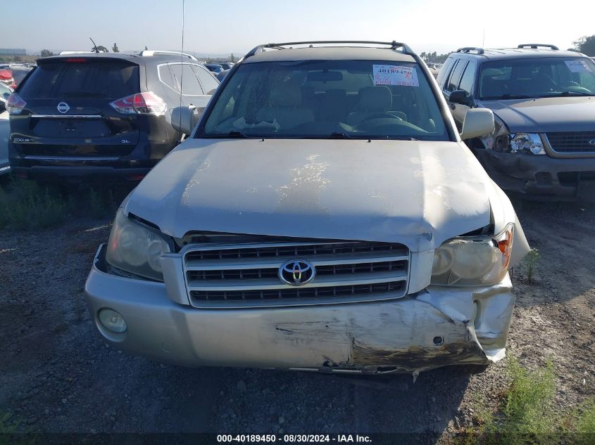 2002 Toyota Highlander VIN: JTEGD21A820026169 Lot: 40189450