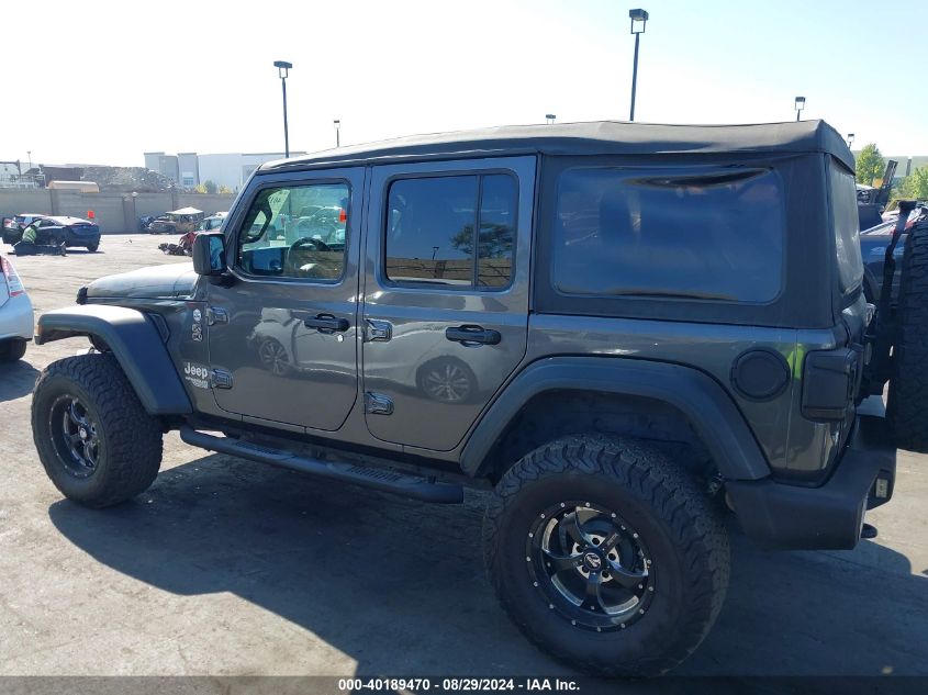 2018 Jeep Wrangler Unlimited Sport S 4X4 VIN: 1C4HJXDN9JW316509 Lot: 40189470