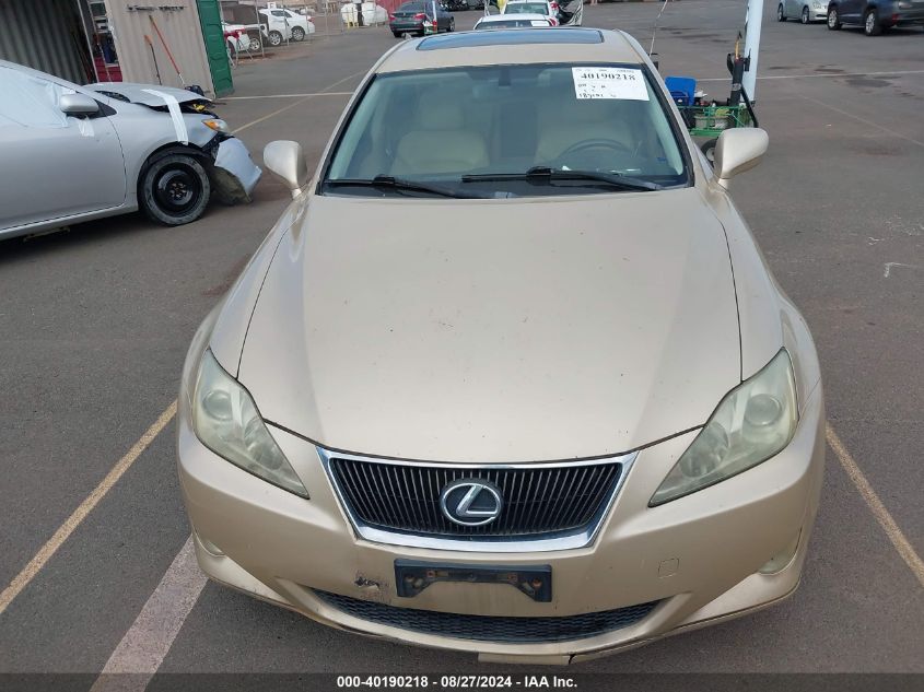 2008 Lexus Is 250 VIN: JTHBK262785065075 Lot: 40190218