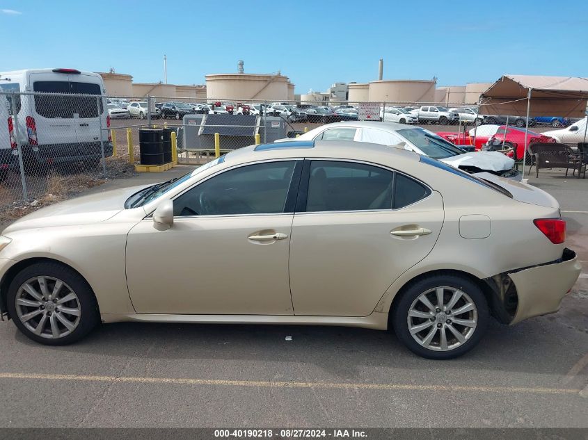 2008 Lexus Is 250 VIN: JTHBK262785065075 Lot: 40190218